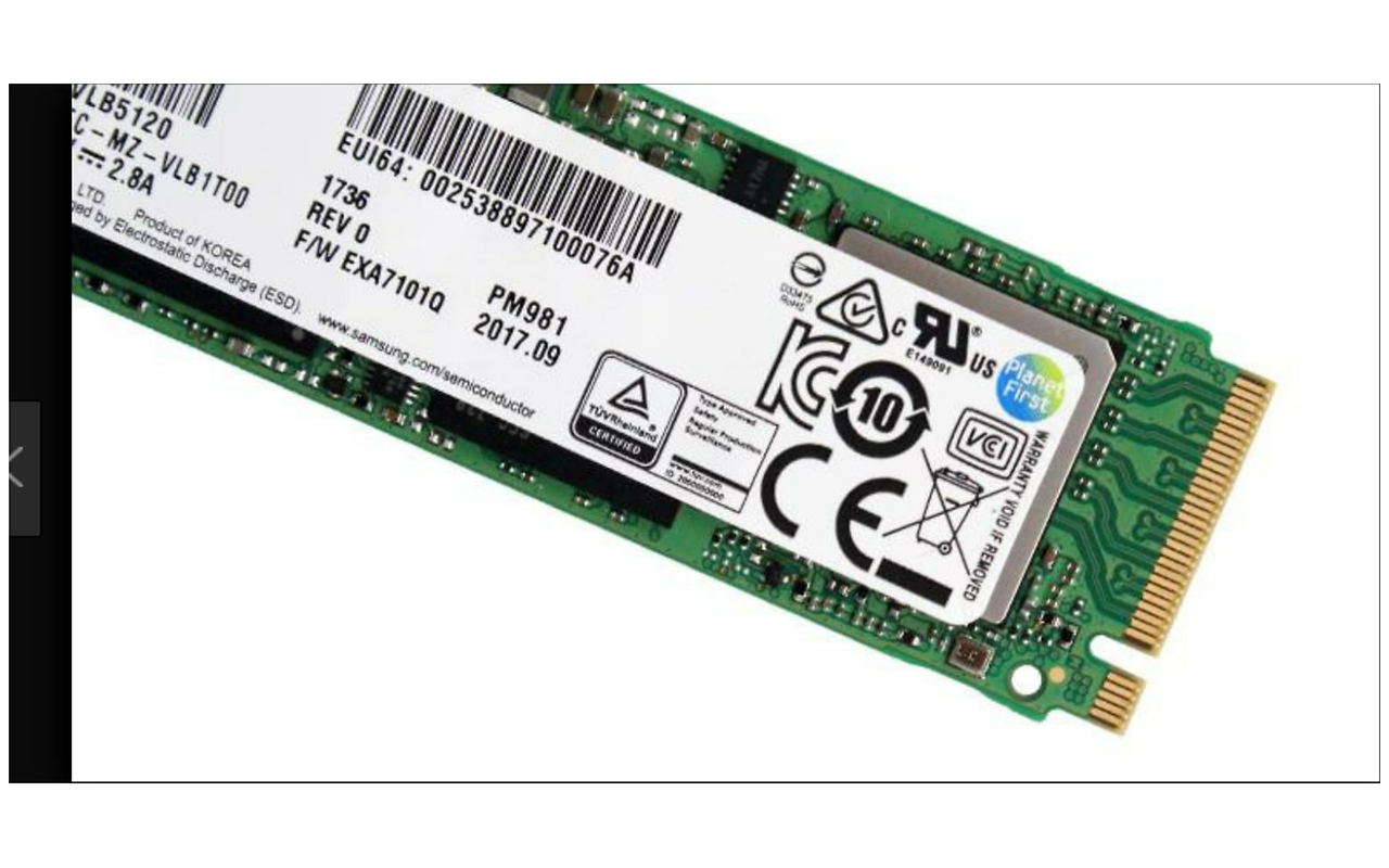 Samsung PM981 256GB M.2 NVMe SSD MZVLB256HAHQ