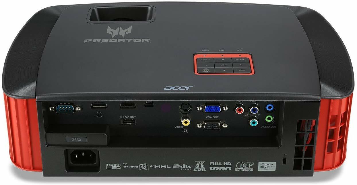 Acer PREDATOR Z650 / Gaming DLP / UHP / FullHD / 2200 Lm / MR.JMS11.001 / Black