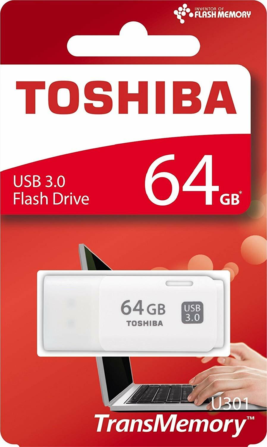 Toshiba TransMemory U301 / 64GB USB3.0 / THN-U301W0640E4 / White