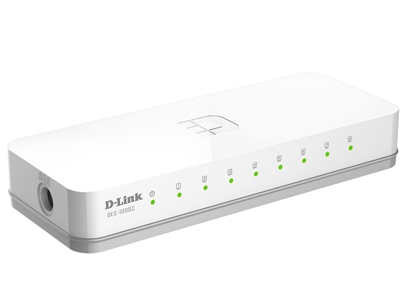 D-link DES-1008C/A1B 8-port UTP / White
