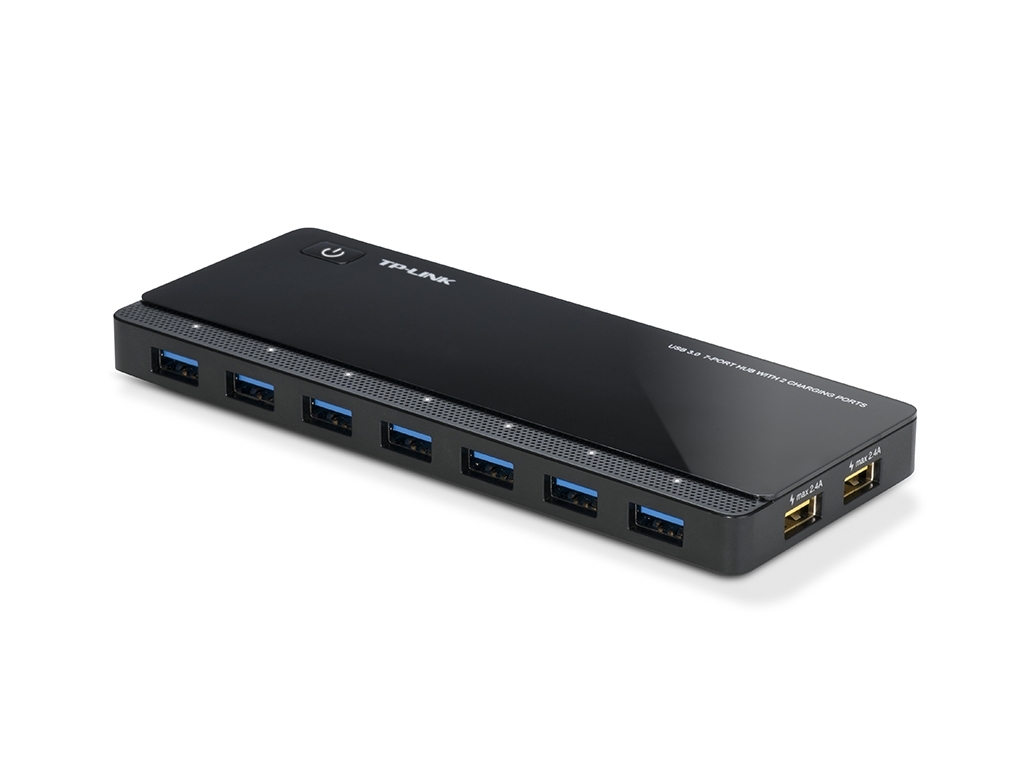USB 3.0 Hub TP-LINK UH720 / 7 Ports + 2 Charging Ports / External power adapter / Black