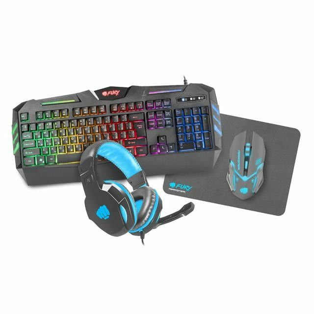 KIT FURY Combo Thunderstreak / Keyboard + Mouse + Mouse Pad + Headset / Russian