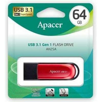 Apacer AH25A 64GB USB3.1 Flash Drive AP64GAH25A / Red