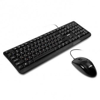 KIT Sven KB-S330C / Keyboard & Mouse / Splash proof / Black