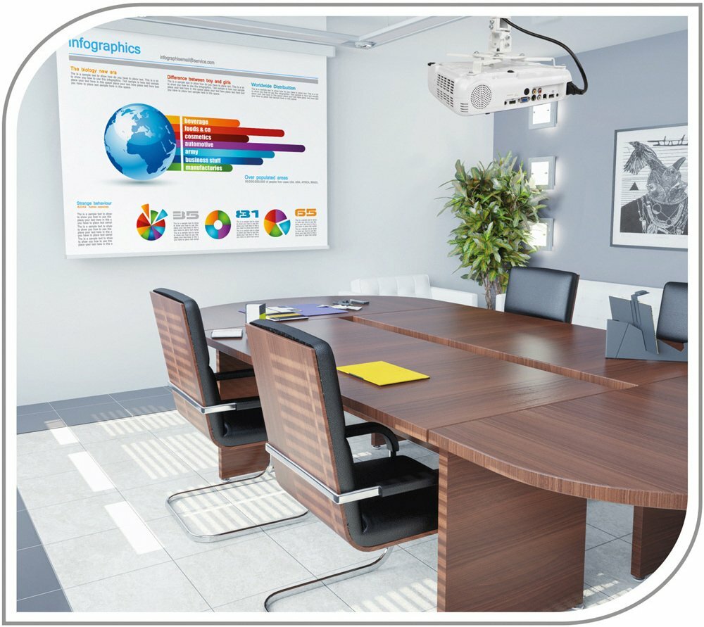 PureMounts PM-SPIDER-10W Suspension Bracket for Projector White