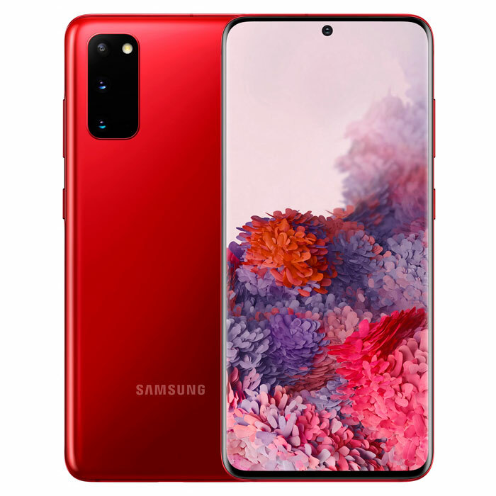 Samsung Galaxy S20 / 6.2" Quad HD+ / Exynos 990 / 8Gb / 128Gb / 4000mAh / G980 / Red