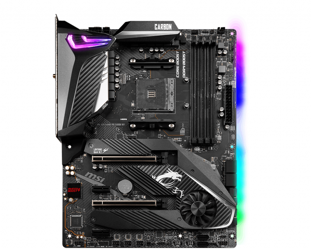 MSI MPG X570 GAMING PRO CARBON WIFI ATX Socket AM4 AMD X570 Dual 4xDDR4-4400+