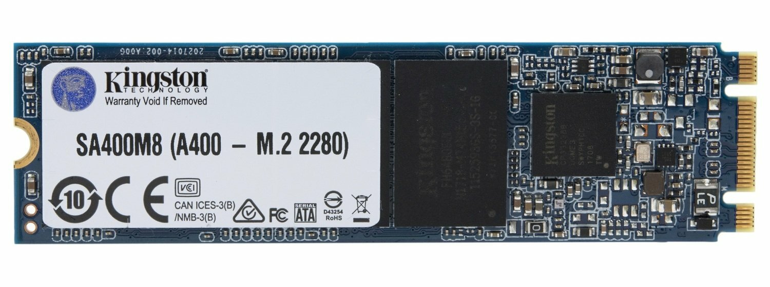 M.2 SSD Kingston A400 / 480GB / SATA / 2280 / SA400M8/480G
