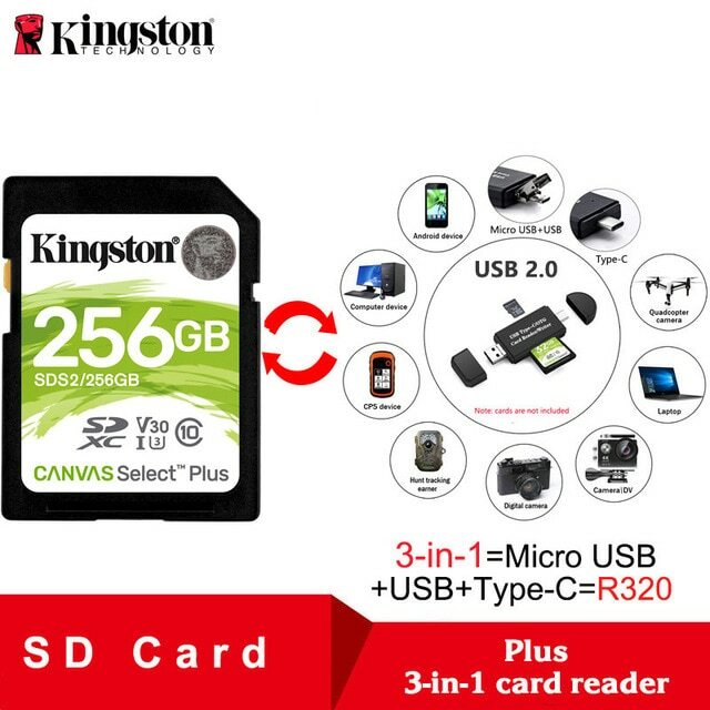 Kingston Canvas Select Plus SDS2/256GB / 256GB SDXC /