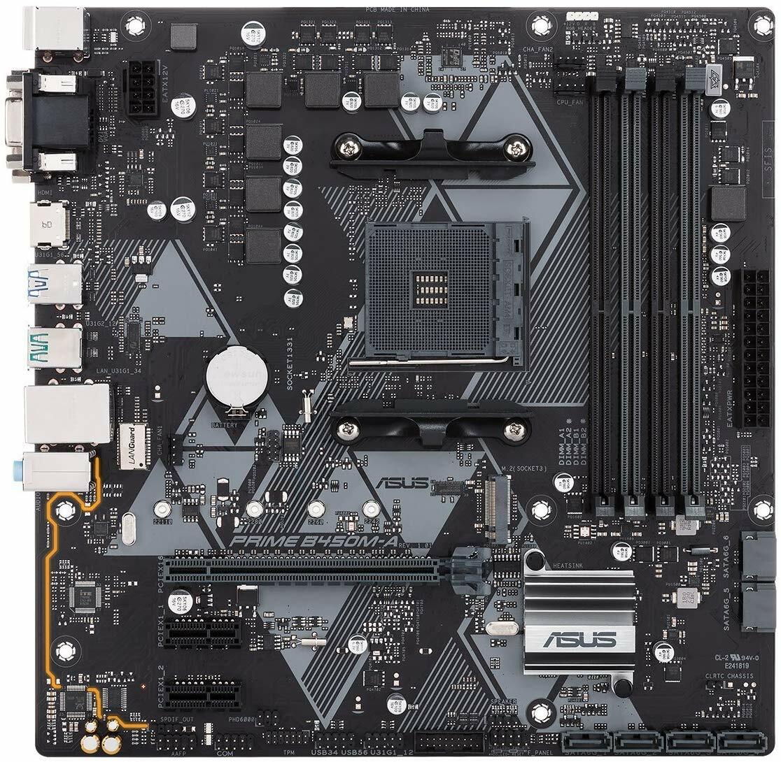 ASUS TUF B450M-PRO GAMING / mATX Socket AM4 AMD B450 Dual 4xDDR4-4400