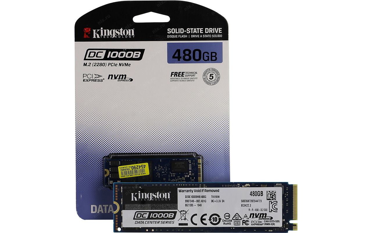 Kingston SEDC1000BM8/480G / M.2 NVMe SSD 480GB DC1000B for Enterprise Servers