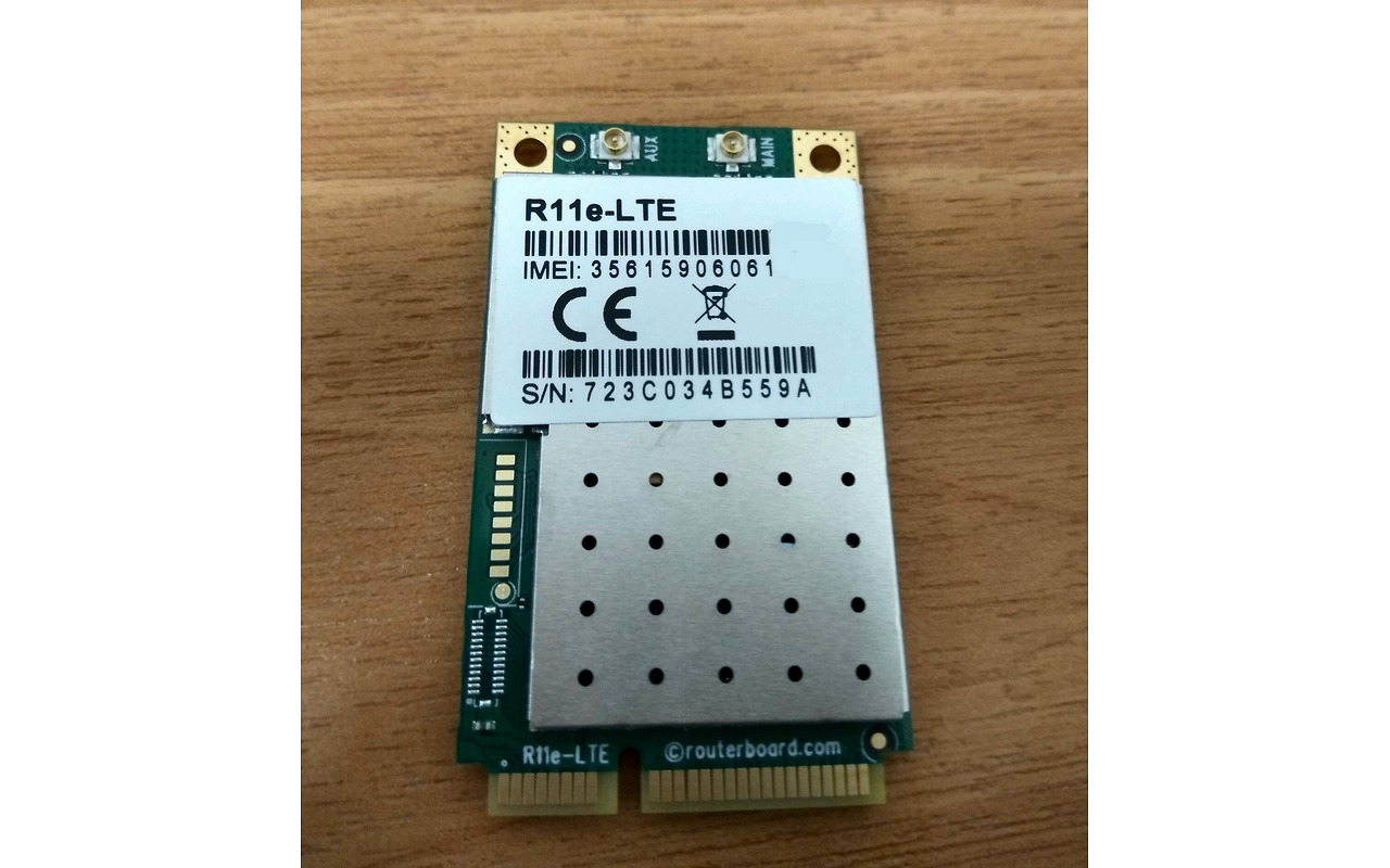 MikroTik R11e-LTE 2G/3G/4G/LTE miniPCI-e card