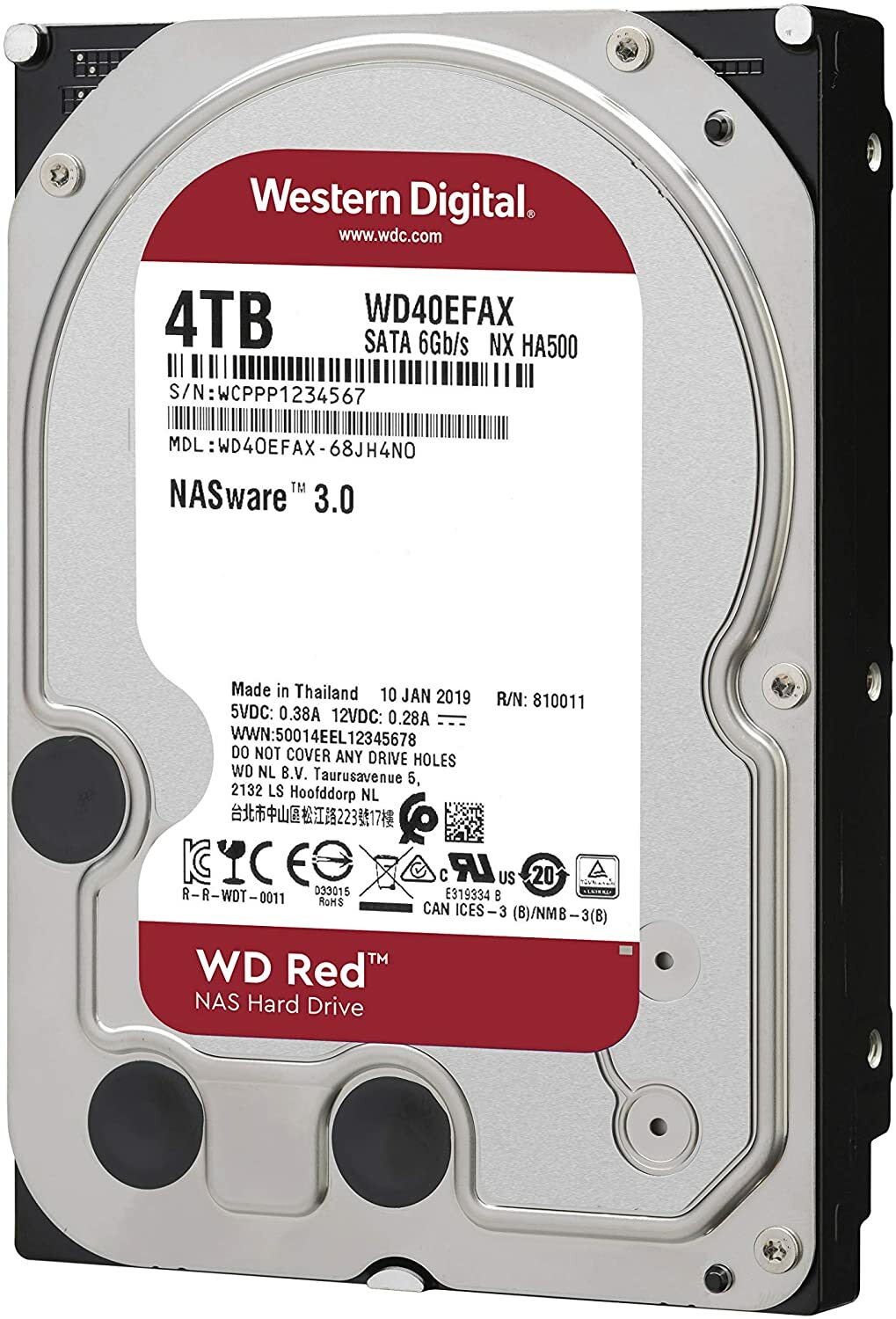 WesternDigital Red NAS WD40EFAX 3.5" HDD 4.0TB /