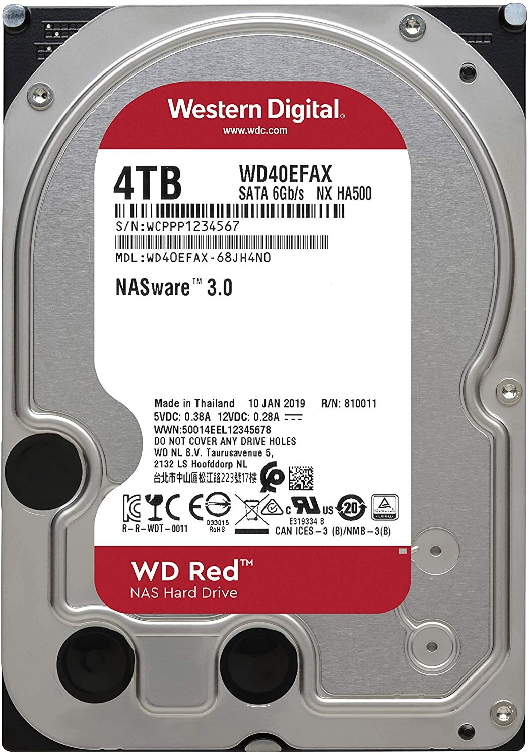 WesternDigital Red NAS WD40EFAX 3.5" HDD 4.0TB /