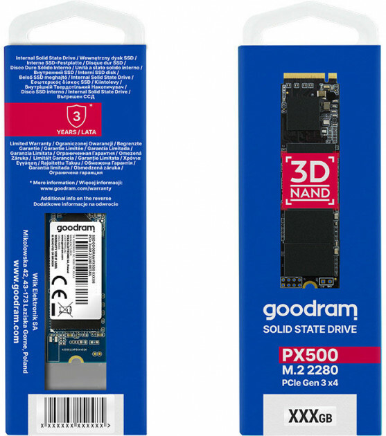 GOODRAM PX500 SSDPR-PX500-256-80 M.2 NVMe SSD 256GB