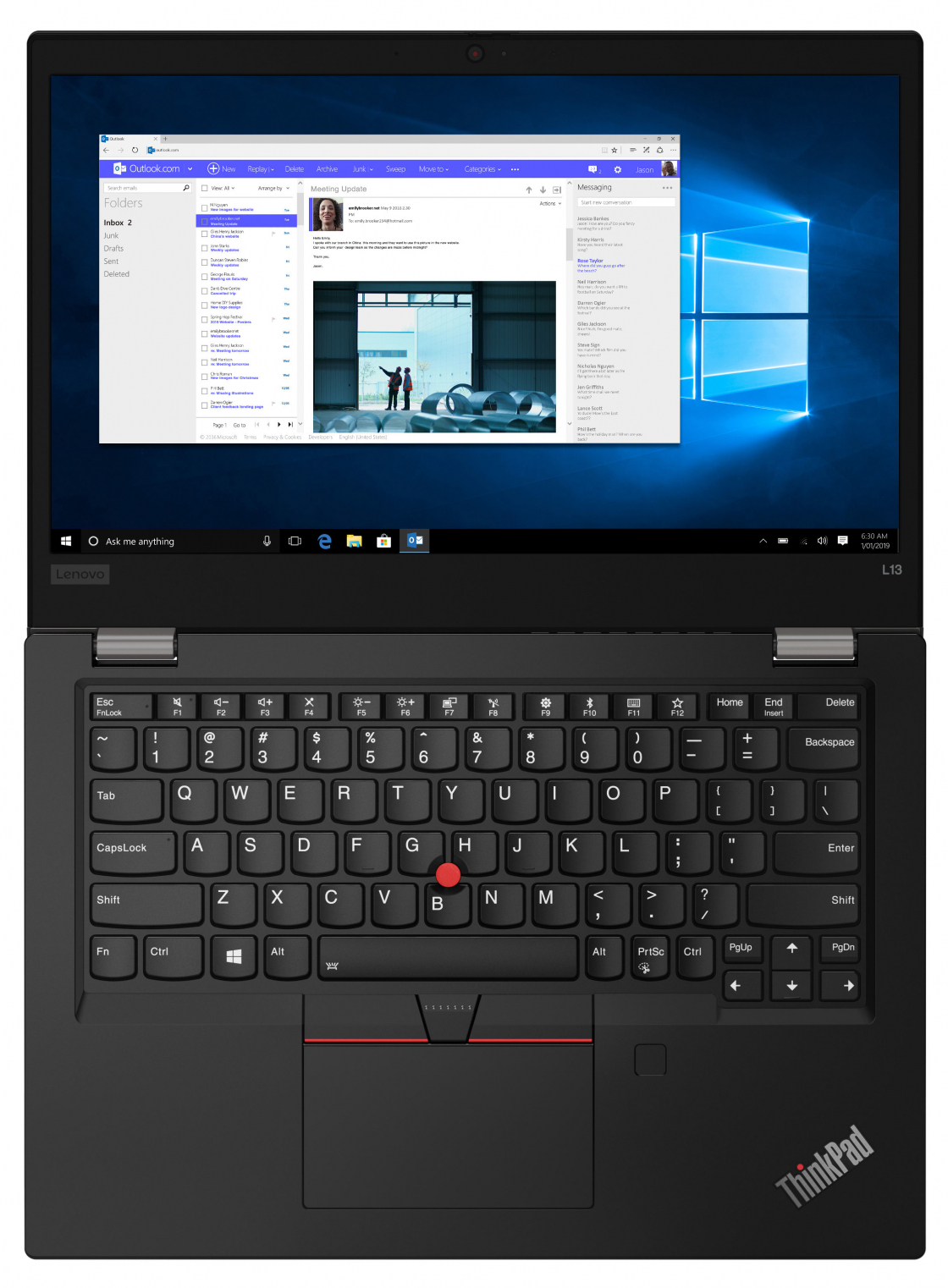 Lenovo ThinkPad L13 / 13.3'' FullHD / Intel Core i3-10110U / 4GB DDR4 / 128GB SSD / Windows 10 Home / 20R3S01K00 / Black