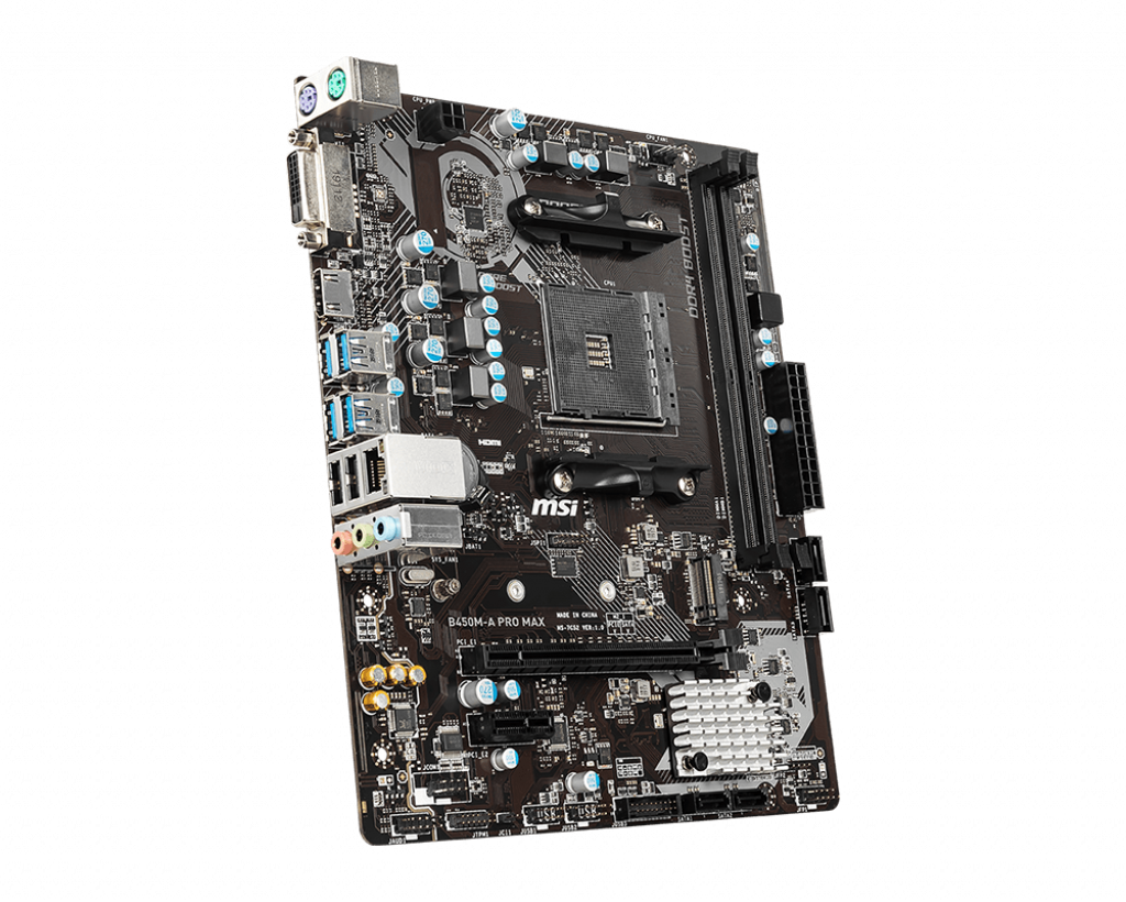 MSI B450M-A PRO MAX / Socket AM4 / AMD B450 / Dual 2xDDR4-4133 /