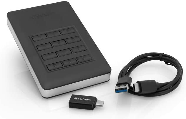 Verbatim Store'n'Go Secure 2.5" 1.0TB USB 3.1 with USB-C Connection 53401