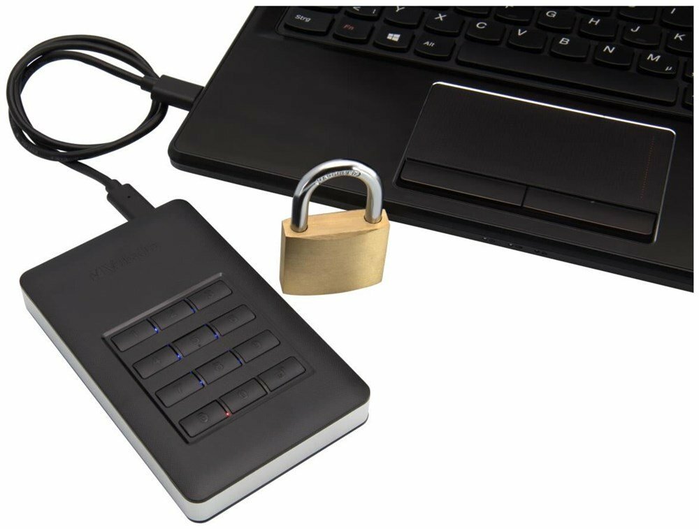 Verbatim Store'n'Go Secure 2.5" 1.0TB USB 3.1 with USB-C Connection 53401