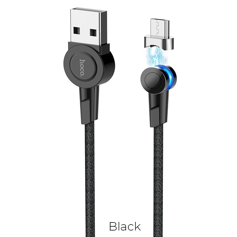 Hoco S8 Magnetic charging cable for MicroUSB / Black