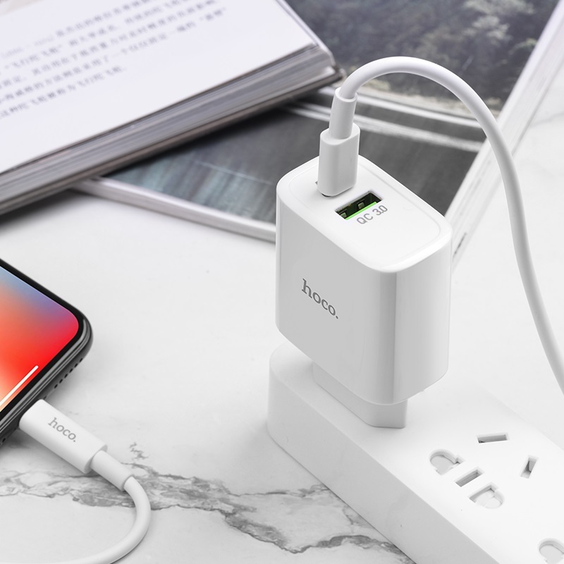 Hoco C57A Speed charger PD + QC3.0 charger / White