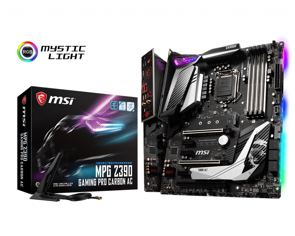MSI MPG Z390 GAMING PRO CARBON AC Socket 1151 Intel Z390 Dual 4xDDR4-4400 ATX