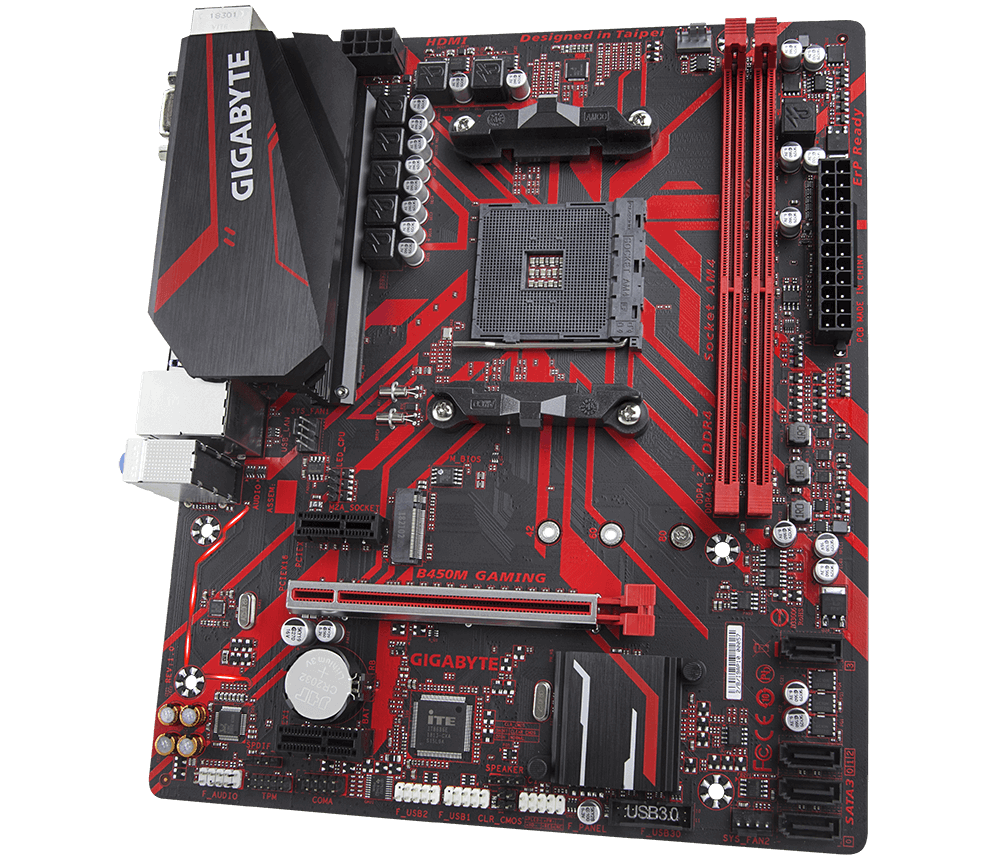 GIGABYTE B450M GAMING Socket AM4 AMD B450 Dual 2xDDR4-3200 mATX