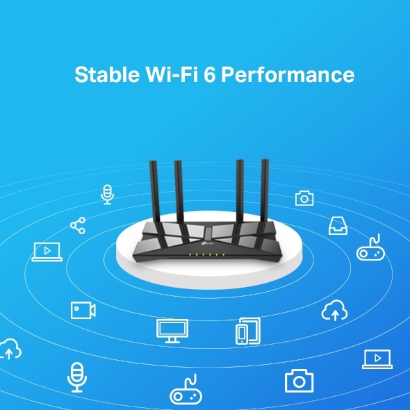TP-LINK Archer AX10 Wi-Fi 6 Wireless Gigabit Router / Black