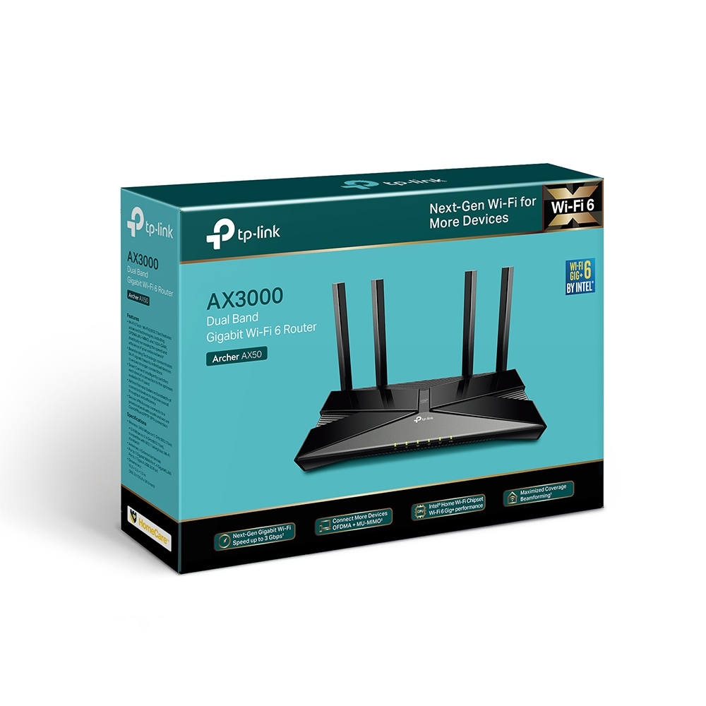 TP-LINK Archer AX50 Wi-Fi AX Dual Band / Black