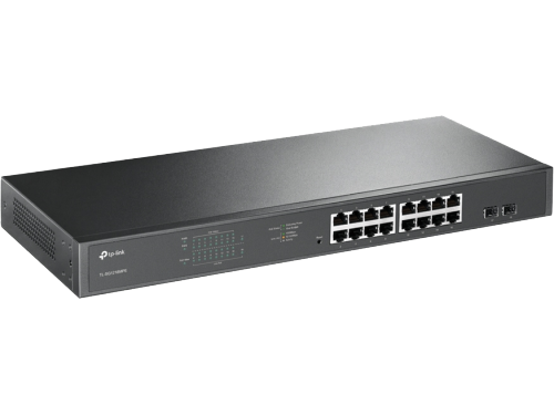 TP-LINK TL-SG1218MPE 16-Port Gigabit JetStream Smart PoE+ Switch / Black