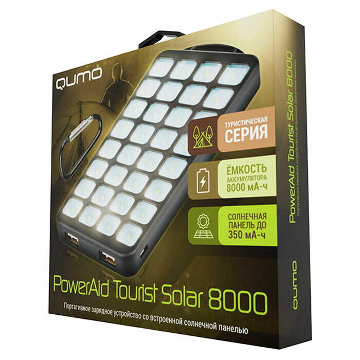 Qumo PowerAid Tourist Solar 8000 mAh / Black