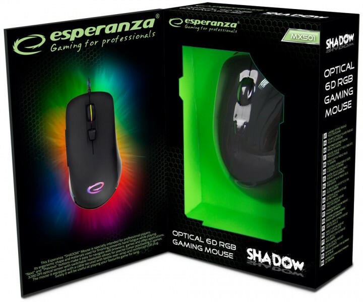 Esperanza Gaming SHADOW MX501 Black