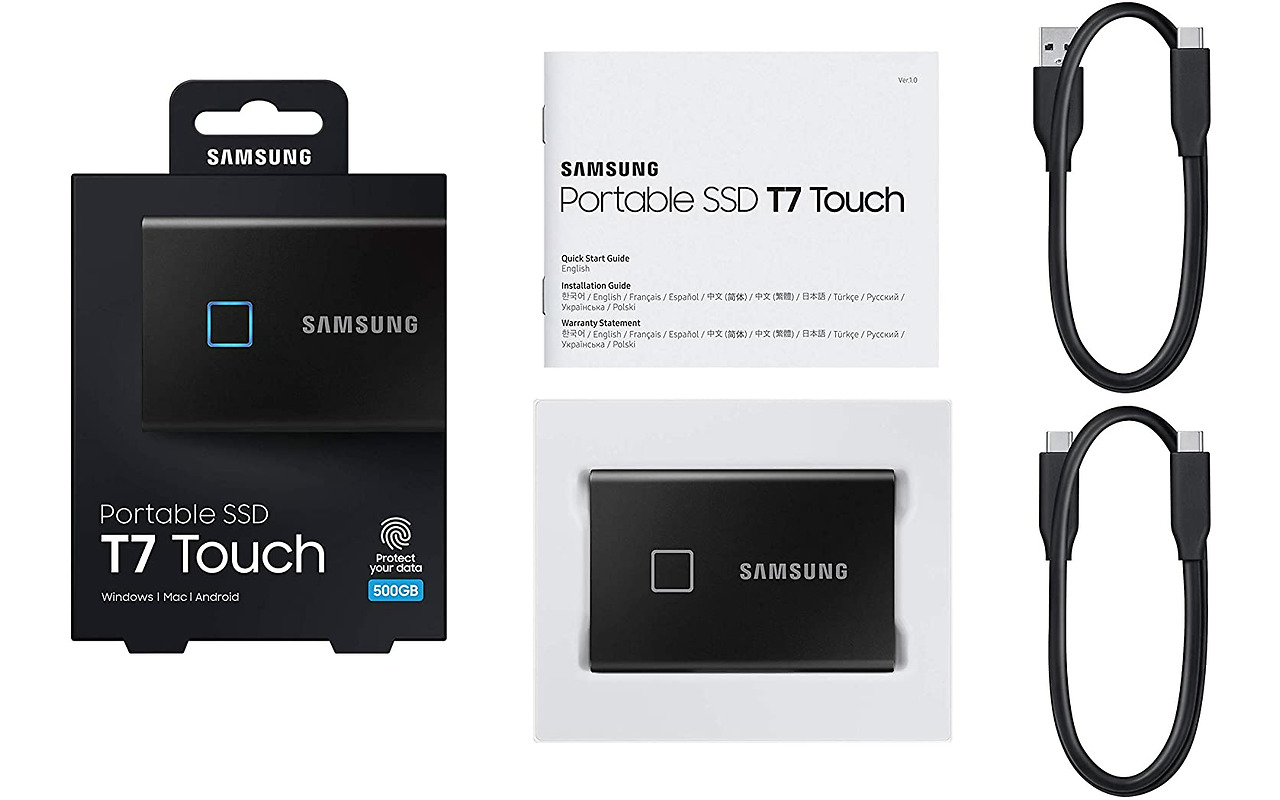 Samsung Portable SSD T7 Touch 500GB / MU-PC500 Black