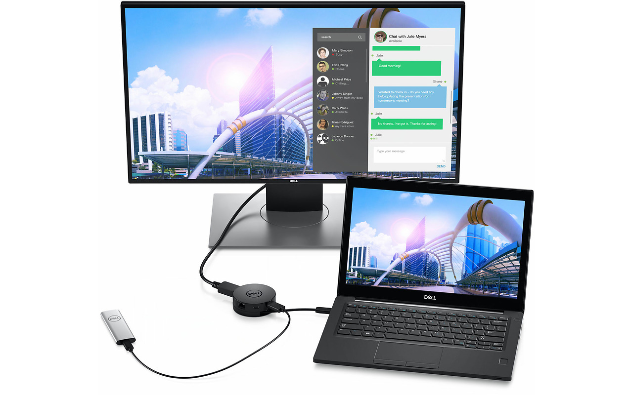 Dell DA300 USB-C Mobile Adapter / 492-BCJL / Black