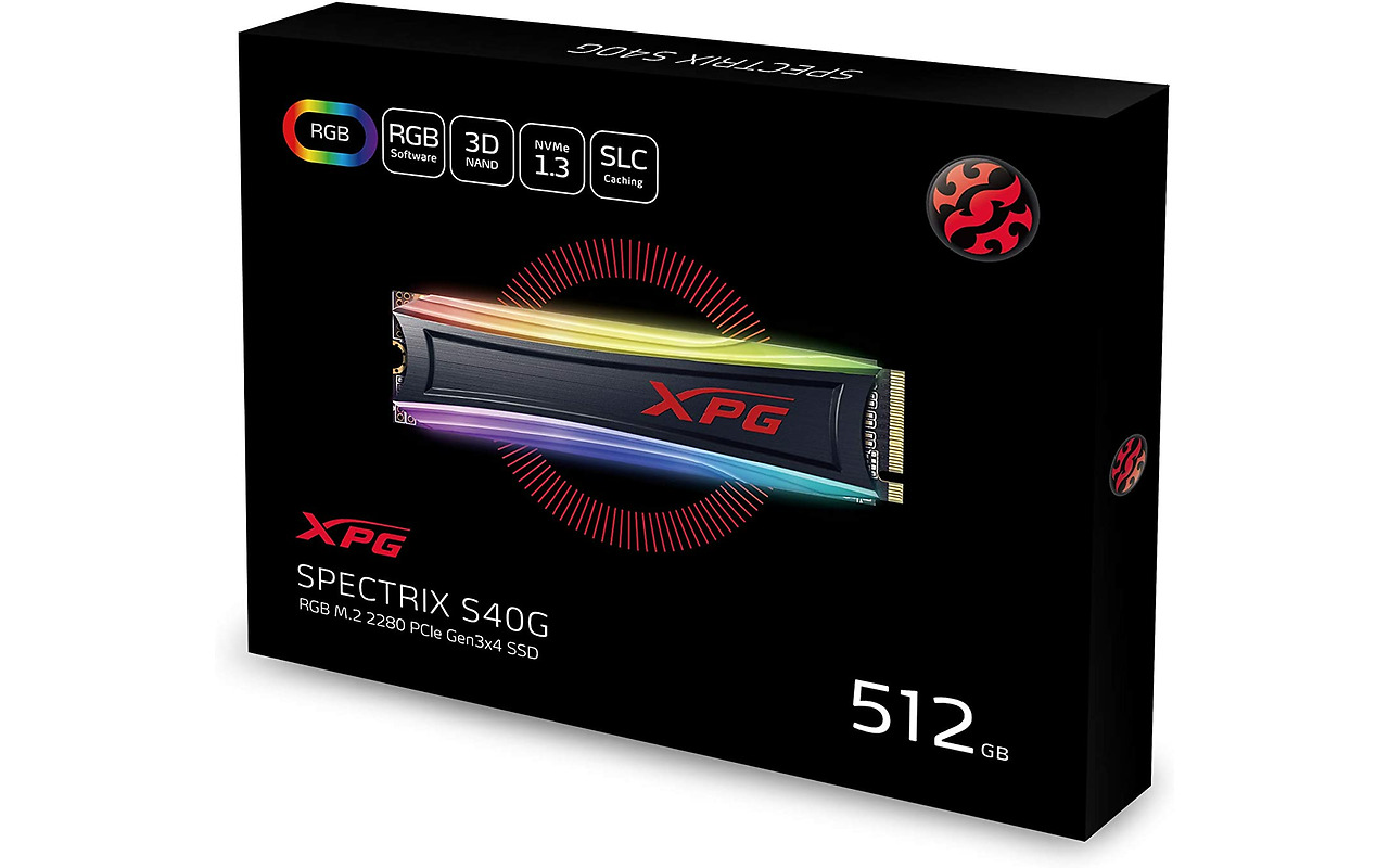 ADATA XPG GAMMIX S40G RGB M.2 NVMe SSD 512GB