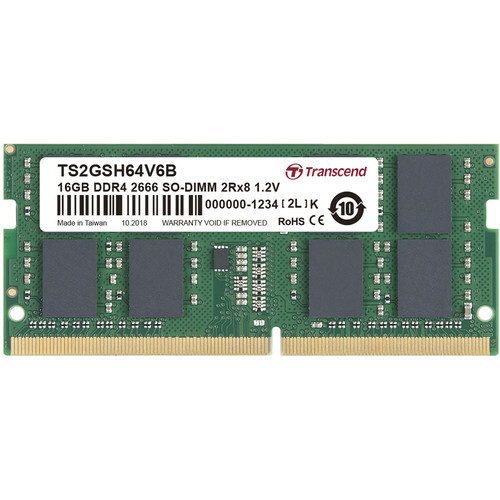 SODIMM RAM Transcend 16GB / DDR4 / 2666MHz / PC21300 / CL19 /
