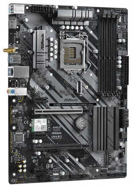 ASRock Z490 PHANTOM GAMING 4/AC ATX S1200 Dual Channel DDR4 4400+