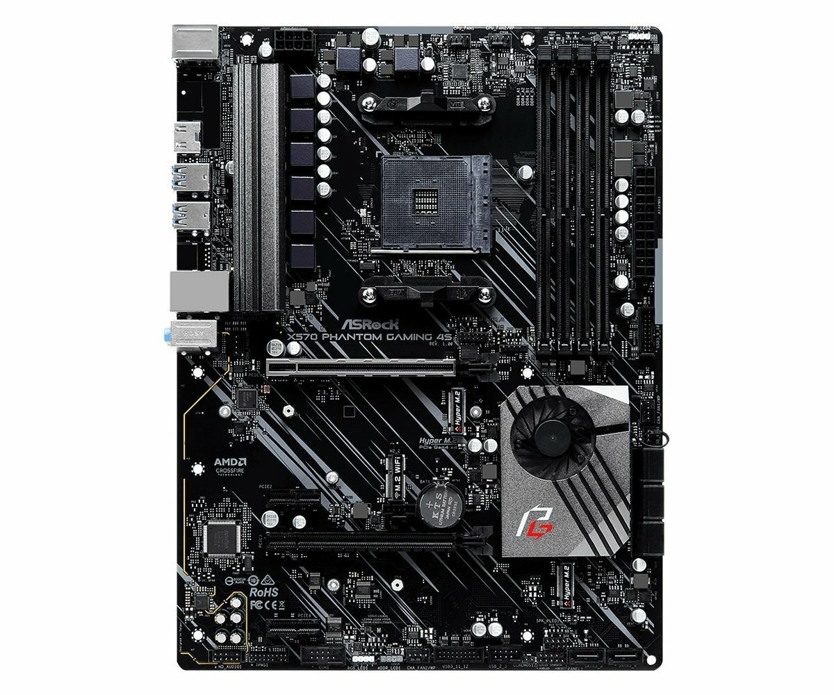 ASRock X570 PHANTOM GAMING 4S ATX AM4 Dual Channel DDR4