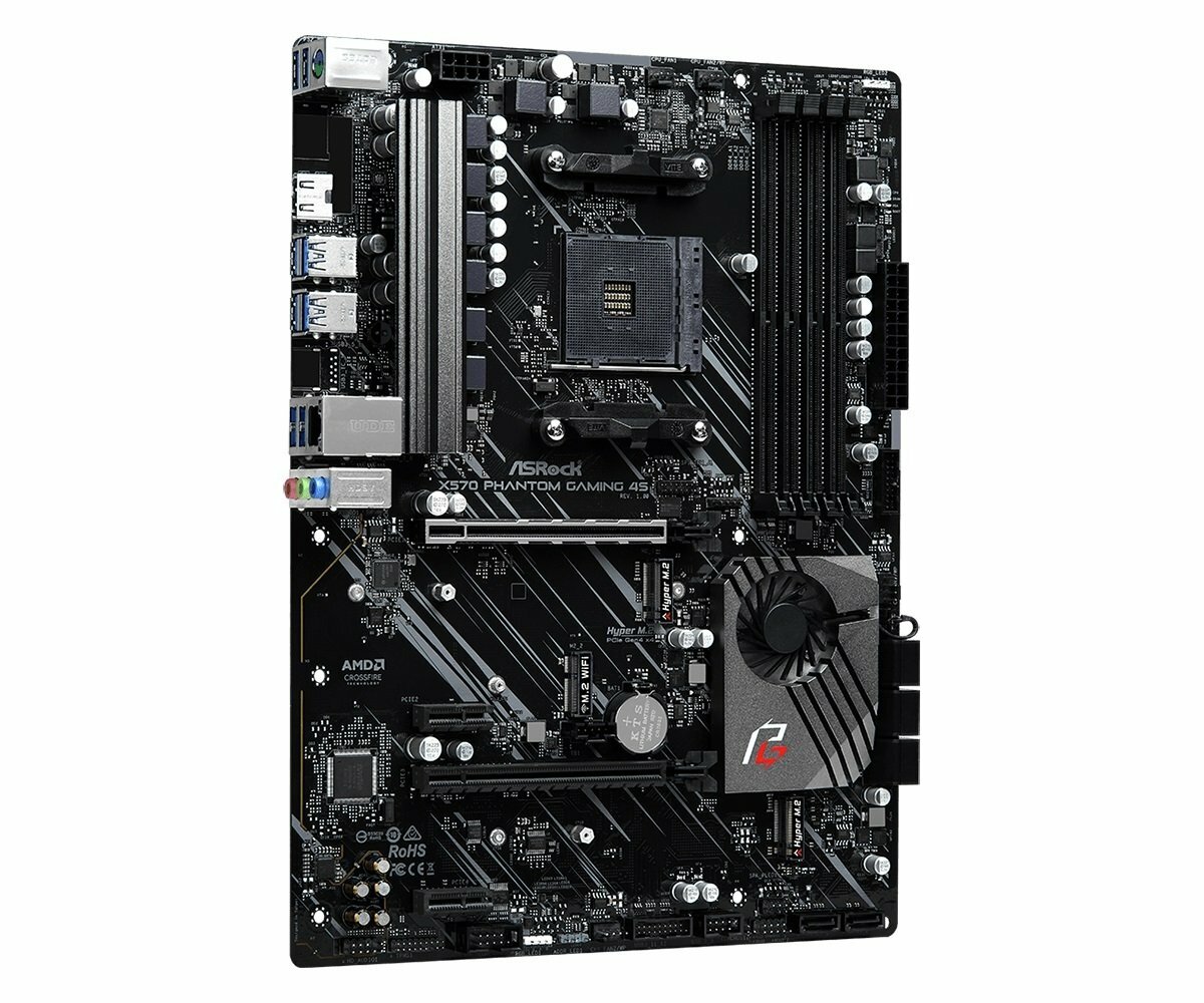ASRock X570 PHANTOM GAMING 4S ATX AM4 Dual Channel DDR4