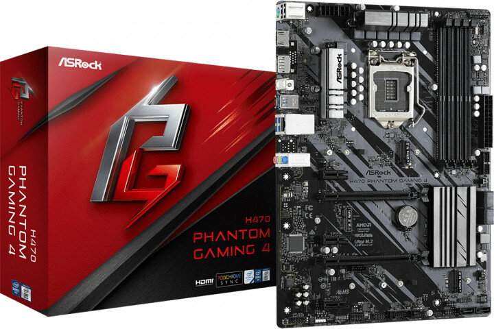 ASRock H470 PHANTOM GAMING 4 ATX S1200 Dual Channel DDR4