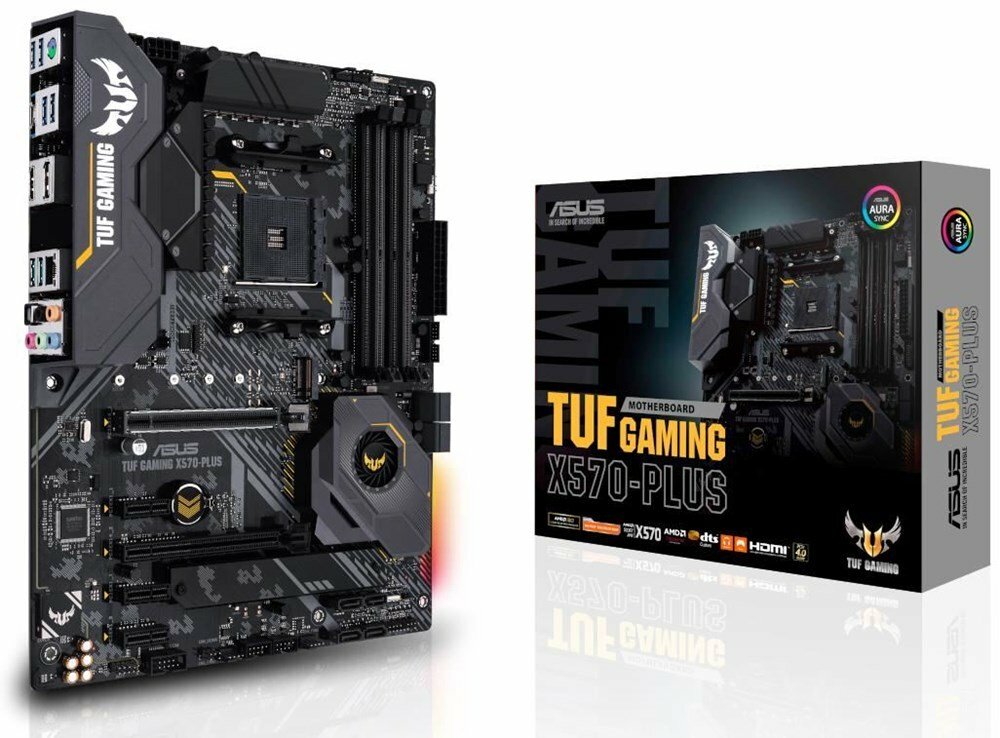 ASUS TUF GAMING X570-PLUS ATX Socket AM4 14 Phases AMD X570 Dual 4xDDR4