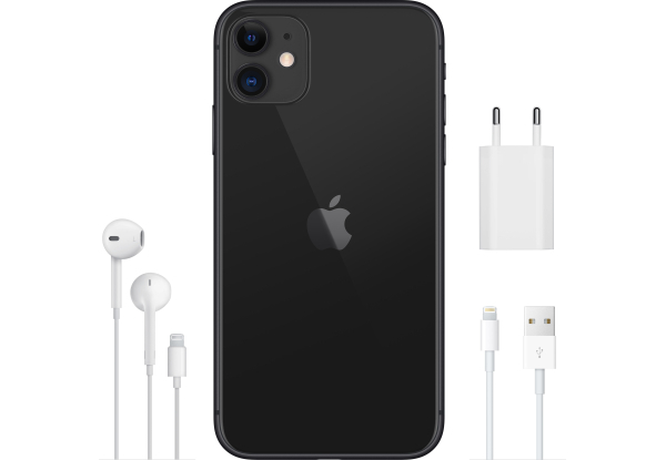 Apple iPhone 11 / 6.1" IPS 1792x828 / A13 Bionic / 4Gb / 64Gb / 3110mAh / DUALSIM / Black
