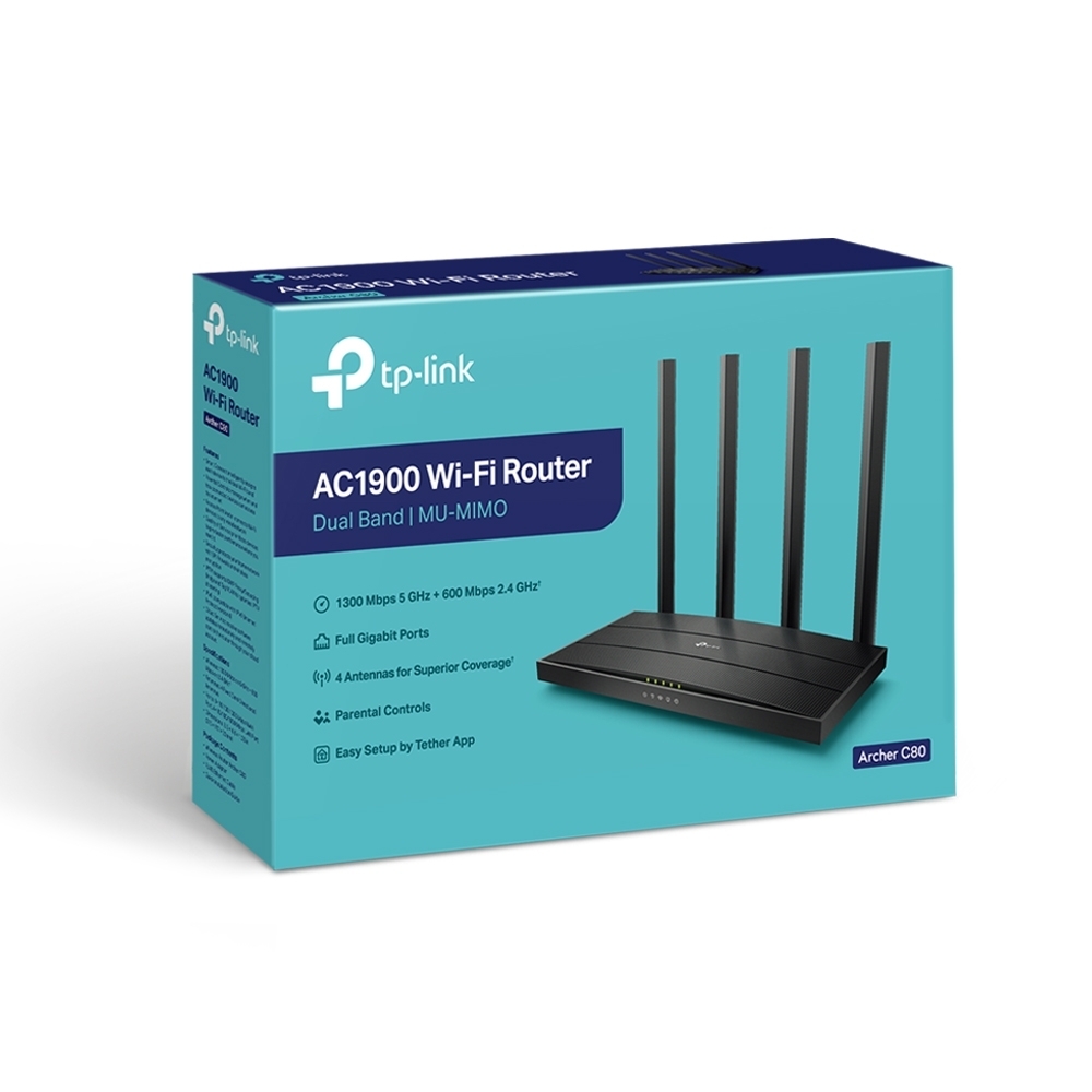 TP-LINK Archer C80 / AC1900 Gigabit Black