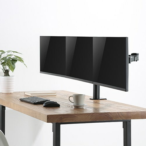 Brateck LDT33-C036 Triple Monitors Steel Articulating Monitor Arm / Black