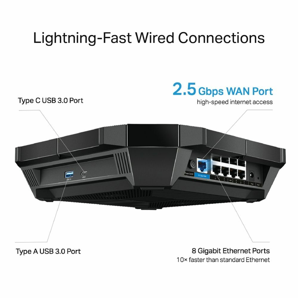 TP-LINK Archer AX6000 Wi-Fi 6 Wireless Gigabit Router / Black