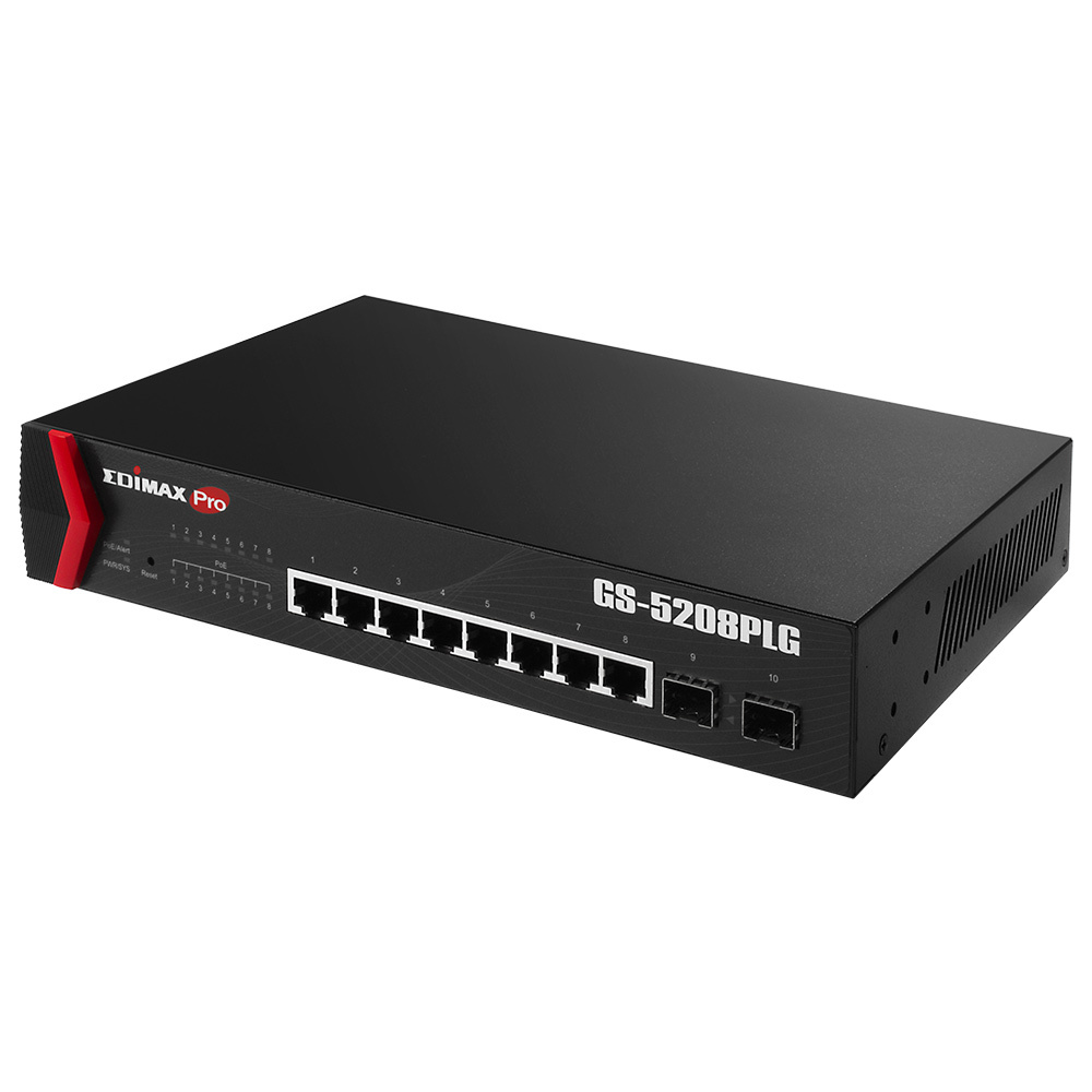Edimax GS-5208PLG / 8-Port Gigabit PoE+ / Black