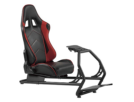 Lumi Classic Racing Simulator Cockpit Seat LRS03-BS with Monitor & Gear Shifter Mount / Black