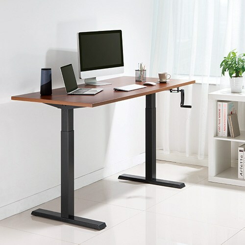 Lumi N05-22D Compact Manual Sit-Stand Desk Frame with Square Column