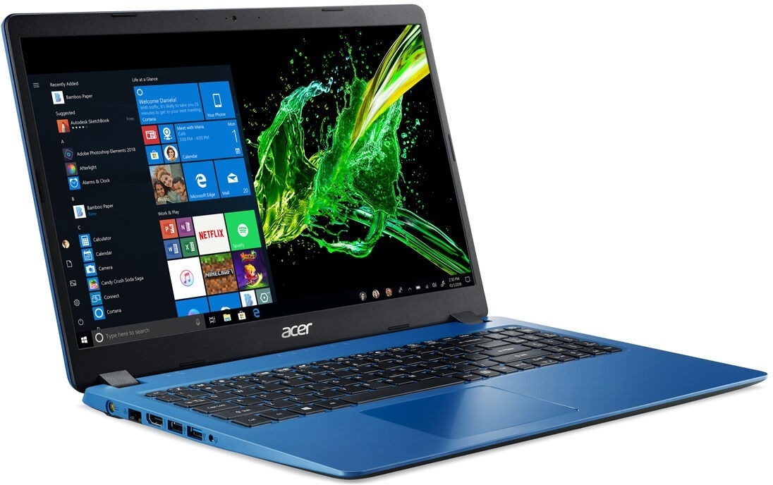 ACER Aspire 	A315-56-37X7 / 15.6" FullHD / Intel Core i3-1005G1 / 8GB DDR4 / 256GB NVMe / Linux / NX.HS6EU.009 / Blue