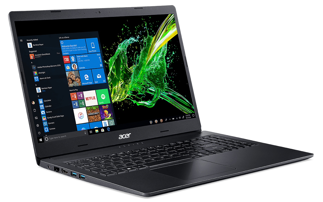 ACER Aspire A315-55KG-3056 / 15.6" FullHD / Intel Core i3-8130U / 8GB DDR4 / 256GB NVMe / NVIDIA GeForce MX130 2GB GDDR5 / Linux / NX.HEHEU.02J / Black
